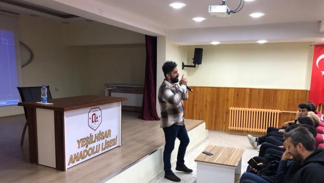 Eğitimci Yazar Sayın Tahir Fatih Andı Anadolu  Lisemizde Konferans Verdi
