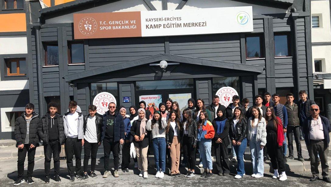 Yeşilhisar Anadolu Lisesi ÇEDES Projesi Kapsamında Erciyes Gezisi Yaptılar 